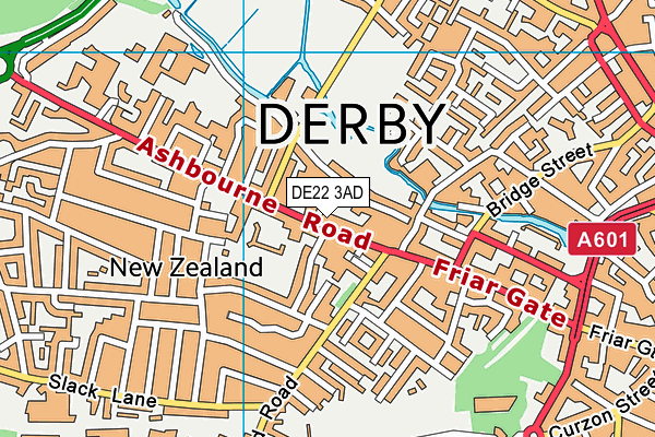 DE22 3AD map - OS VectorMap District (Ordnance Survey)