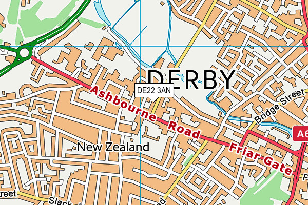 DE22 3AN map - OS VectorMap District (Ordnance Survey)