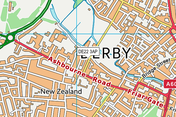 DE22 3AP map - OS VectorMap District (Ordnance Survey)