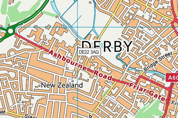 DE22 3AQ map - OS VectorMap District (Ordnance Survey)