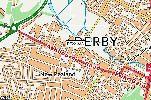 DE22 3AS map - OS VectorMap District (Ordnance Survey)