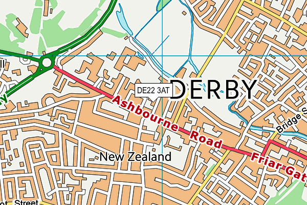 DE22 3AT map - OS VectorMap District (Ordnance Survey)