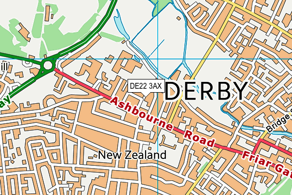 DE22 3AX map - OS VectorMap District (Ordnance Survey)