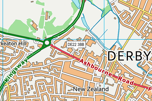 DE22 3BB map - OS VectorMap District (Ordnance Survey)