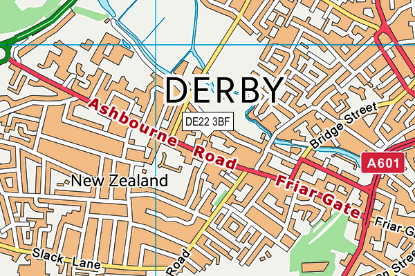 DE22 3BF map - OS VectorMap District (Ordnance Survey)