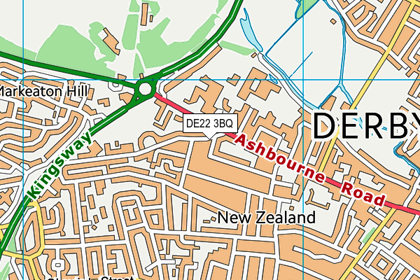 DE22 3BQ map - OS VectorMap District (Ordnance Survey)