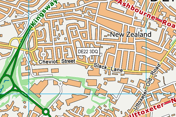 DE22 3DQ map - OS VectorMap District (Ordnance Survey)