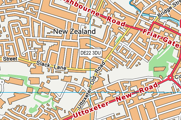 DE22 3DU map - OS VectorMap District (Ordnance Survey)