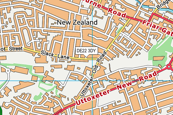 DE22 3DY map - OS VectorMap District (Ordnance Survey)