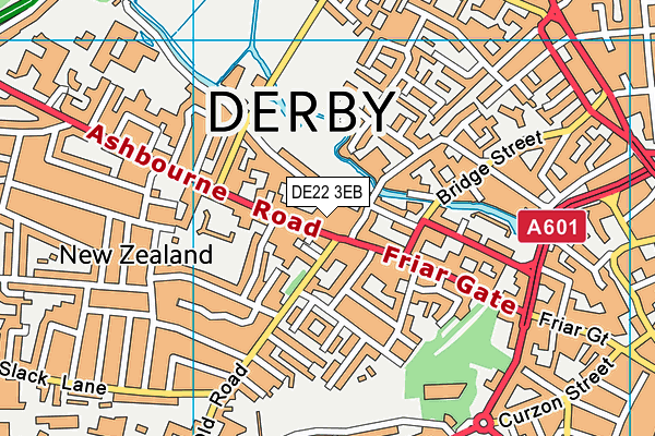 DE22 3EB map - OS VectorMap District (Ordnance Survey)