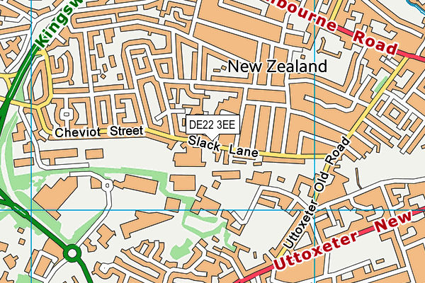 DE22 3EE map - OS VectorMap District (Ordnance Survey)