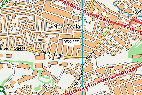 DE22 3EF map - OS VectorMap District (Ordnance Survey)