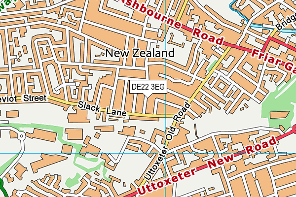 DE22 3EG map - OS VectorMap District (Ordnance Survey)