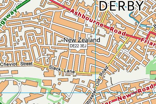 DE22 3EJ map - OS VectorMap District (Ordnance Survey)
