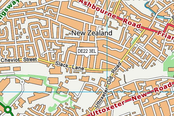 DE22 3EL map - OS VectorMap District (Ordnance Survey)