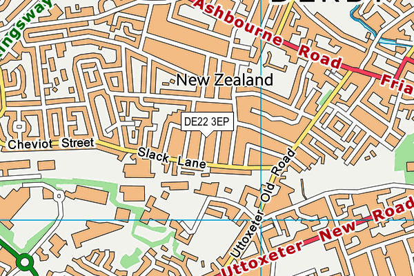 DE22 3EP map - OS VectorMap District (Ordnance Survey)