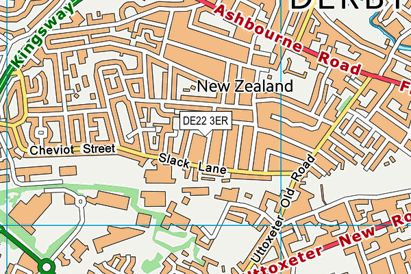 DE22 3ER map - OS VectorMap District (Ordnance Survey)