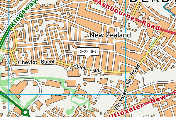 DE22 3EU map - OS VectorMap District (Ordnance Survey)