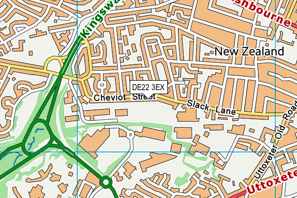 DE22 3EX map - OS VectorMap District (Ordnance Survey)