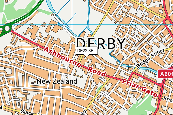 DE22 3FL map - OS VectorMap District (Ordnance Survey)