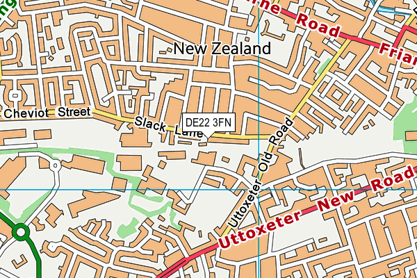 DE22 3FN map - OS VectorMap District (Ordnance Survey)