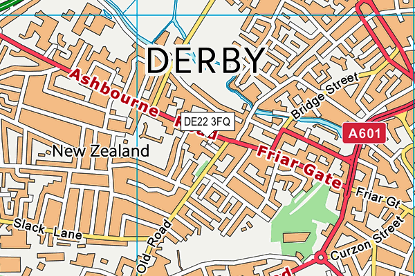 DE22 3FQ map - OS VectorMap District (Ordnance Survey)