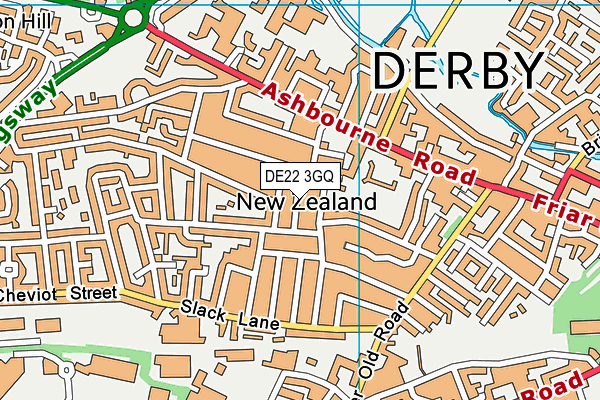 DE22 3GQ map - OS VectorMap District (Ordnance Survey)