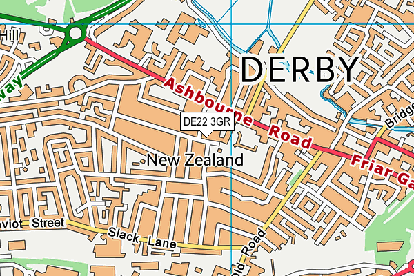 DE22 3GR map - OS VectorMap District (Ordnance Survey)