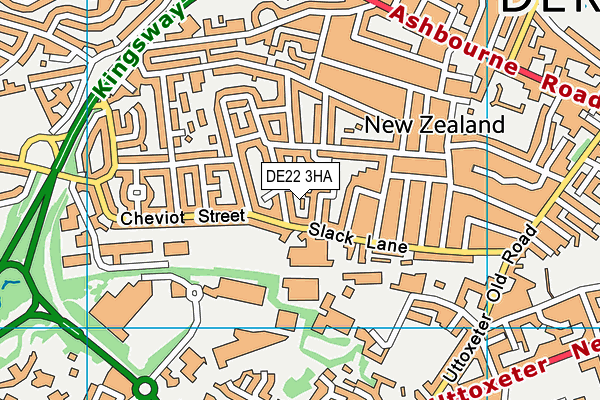 DE22 3HA map - OS VectorMap District (Ordnance Survey)