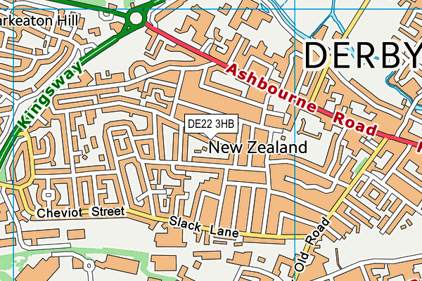 DE22 3HB map - OS VectorMap District (Ordnance Survey)