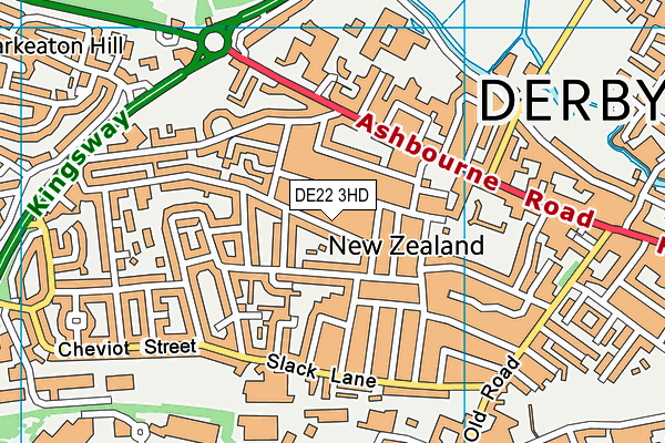 DE22 3HD map - OS VectorMap District (Ordnance Survey)
