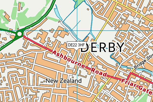 DE22 3HF map - OS VectorMap District (Ordnance Survey)