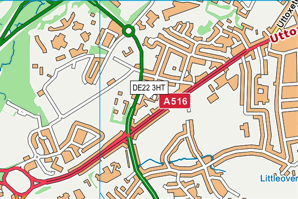 DE22 3HT map - OS VectorMap District (Ordnance Survey)