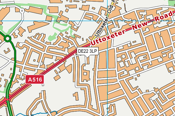DE22 3LP map - OS VectorMap District (Ordnance Survey)