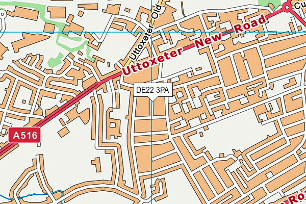DE22 3PA map - OS VectorMap District (Ordnance Survey)