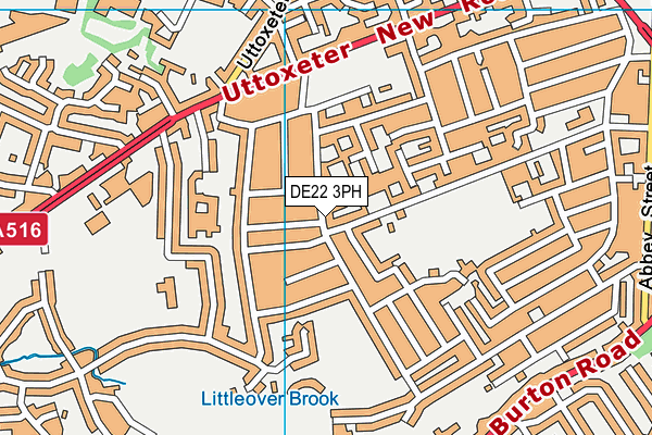 DE22 3PH map - OS VectorMap District (Ordnance Survey)