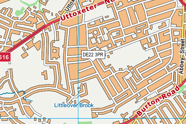 DE22 3PR map - OS VectorMap District (Ordnance Survey)