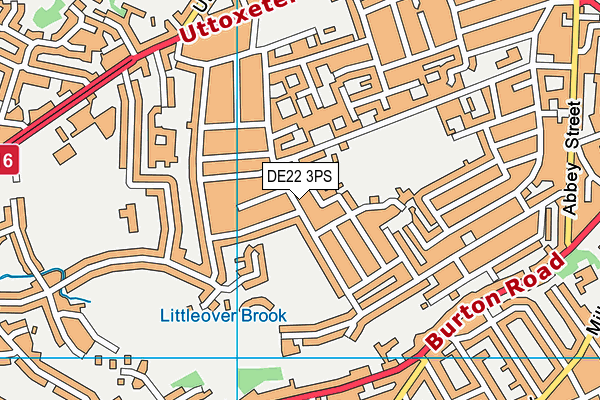 DE22 3PS map - OS VectorMap District (Ordnance Survey)