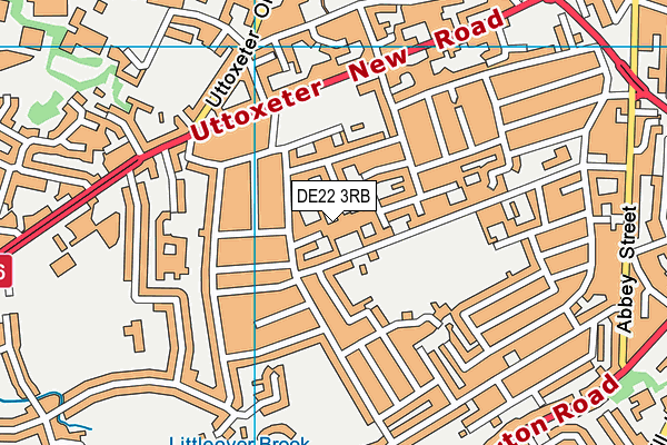 DE22 3RB map - OS VectorMap District (Ordnance Survey)