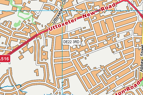 DE22 3RD map - OS VectorMap District (Ordnance Survey)