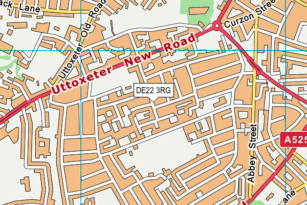 DE22 3RG map - OS VectorMap District (Ordnance Survey)