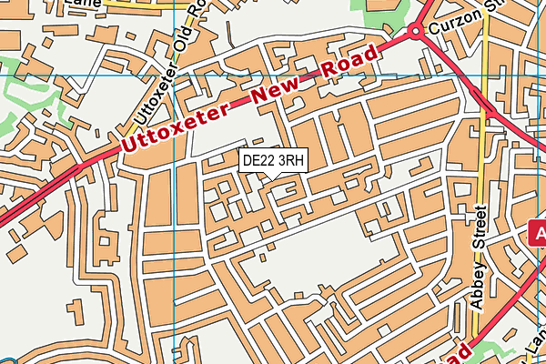 DE22 3RH map - OS VectorMap District (Ordnance Survey)