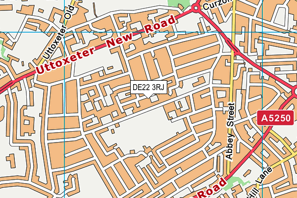 DE22 3RJ map - OS VectorMap District (Ordnance Survey)