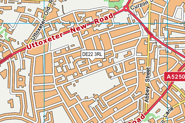 DE22 3RL map - OS VectorMap District (Ordnance Survey)
