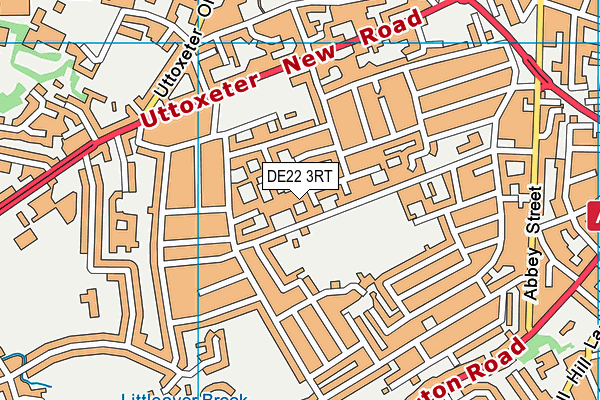 DE22 3RT map - OS VectorMap District (Ordnance Survey)