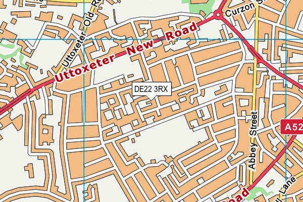 DE22 3RX map - OS VectorMap District (Ordnance Survey)
