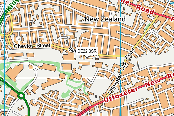 DE22 3SR map - OS VectorMap District (Ordnance Survey)