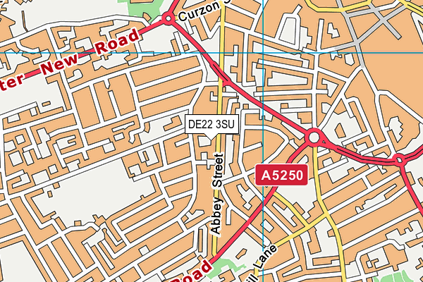DE22 3SU map - OS VectorMap District (Ordnance Survey)