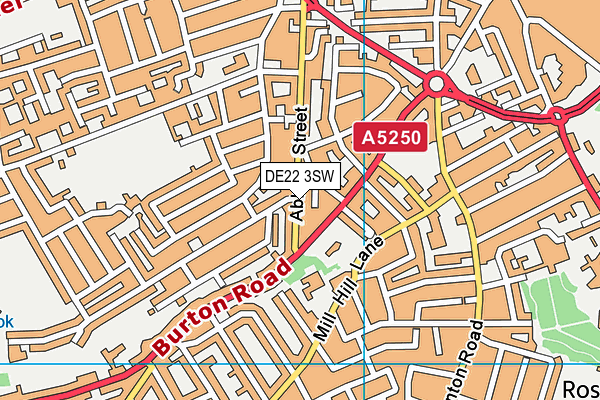 DE22 3SW map - OS VectorMap District (Ordnance Survey)