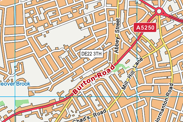 DE22 3TH map - OS VectorMap District (Ordnance Survey)